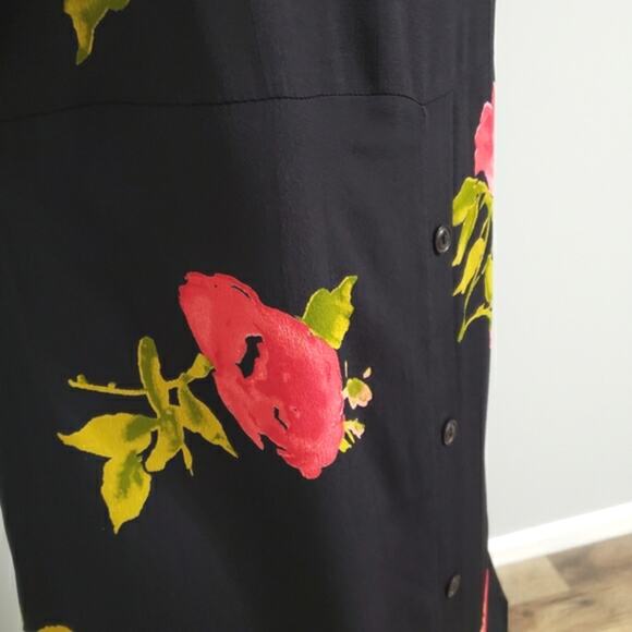 A Pea in The Pod Maternity Black Short Sleeve Scoop Neck Maxi Dress Small - Picture 9 of 12